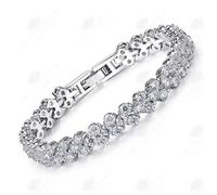 HTBE® Bracelet en diamant avec zircon en cristal super étincelant, bracelet d'accessoires en strass océan pour femmes
