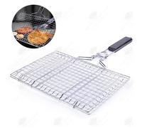 HTBE® Clip de poisson grillé au barbecue en acier inoxydable, filet de poisson grillé portable, attelle de barbecue multifonctionnel