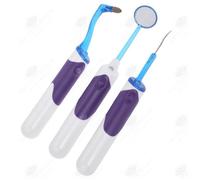 Htbe® Crochet De Dent De Miroir Oral Émettant De La Lumière Led Pour Enlever Les Taches De Dents Kit De Nettoyage Domestique Molaire