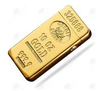 HTBE® Pulse double arc briquet USB mode de charge haut de gamme barre d'or bouton pulse double arc allume-cigare électronique