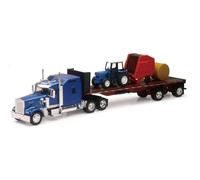 HTC - Camion 1/32° Kenworth W900 + Tracteur ET Ballot DE Foin