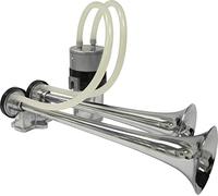 HTC Equipements Klaxons Chrome 2 trompes 24V 37cm