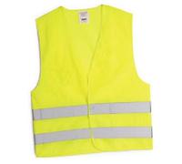 HTC Gilet de sécurité jaune réfléchissant CE EN-471 2 bandes Taille Unique XL