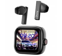 HTC NE40 Écouteurs intra-auriculaires avec traduction IA en 134 langues, réduction du bruit, Bluetooth 6.0, écran HD de 2 pouces et cha