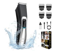 HTC Tondeuse à cheveux et tondeuse à barbe pour homme Kit de toilettage électrique professionnel tout-en-un, entièrement lavable, utilisation filaire et sans fil avec tondeuse pour soins des cheveux
