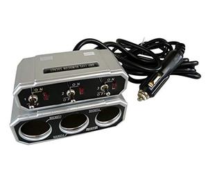 Htc - TRIPLE PRISE ALLUME-CIGARE 5 CABLES 2M+3 INTERRUPTEURS LED-12/24V