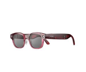 HTC VIVE Eagle - Lunettes IA - Unisex - Noir - Berry | Verres Solaires, IA Gemini ou ChatGPT avec confidentialité intégrée, Verres ZEISS UV, Caméra 12MP, Haut-parleurs Open-Ear