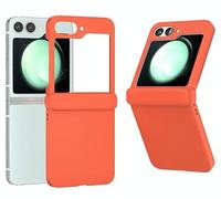htdmobiles Coque pour Samsung Galaxy Z Flip 7 FE - Housse Etui Rigide Avant et Arriere - Orange