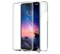 htdmobiles Housse Etui Coque Gel 360 integrale Xiaomi Redmi Note 6 Pro + Film ecran - Transparent