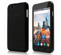 htdmobiles Housse Etui Coque Pochette Silicone Gel Fine pour Archos 55 Helium Plus + Film ecran - Noir