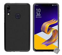 htdmobiles Housse Etui Coque Pochette Silicone Gel Fine pour ASUS Zenfone 5Z ZS620KL + Verre trempe - Noir