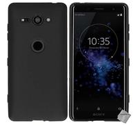 htdmobiles Housse Etui Coque Pochette Silicone Gel Fine pour Sony Xperia XZ2 Compact + Film ecran - Noir