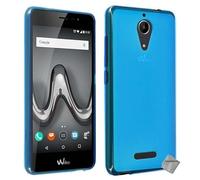 htdmobiles Housse Etui Coque Pochette Silicone Gel Fine pour Wiko Tommy 2 Plus + Film ecran - Bleu
