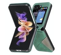 htdmobiles Housse pour Samsung Galaxy Z Flip 7 FE - Etui Coque Pochette Portefeuille - Vert