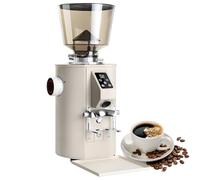HTDRE 350 w Commercial Coffee Grinder,64 mm Stainless Steel Flat Burr,453 g Capacity Electric Coffee Grinding Machine (Beige)