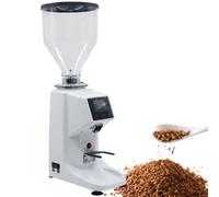 HTDRE Automatic Coffee Bean Grinder,19 Customizable Coarseness,Commercial&Home Spice Pulverizer Machine Digital Display (White 1500ml)