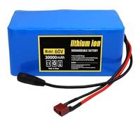 HTDRE Batterie Li-ION 60 V, 30 Ah 16S2P, pour Scooter électrique 500 W-800 W, avec BMS et Chargeur 67,2 V 2 A (T)