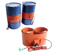 HTDRE Chauffage pour fûts métalliques, Bande chauffante en Caoutchouc Silicone avec régulateur de température numérique pour fûts d'huile, Coussin Chauffant électrique 1800 W