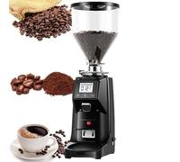 HTDRE Commercial Coffee Grinder Electric Flat Burr Coffee Bean Grinder with 19 Settings,Espresso Machine with Touch Control and Digital Display,for Commercial and Home 500ml-Black