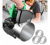 HTDRE Coupe-Tube électrique Automatique, Outil de Coupe Rapide et précis pour Tubes de 15 à 400 mm de diamètre, avec Fixation de Rail de précision, Lame en Acier 93HRA et 1500MPA (ZD400)