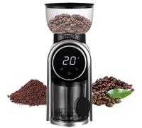 HTDRE Electric Coffee Grinder Machine, 25-Level Portable Espresso Grinding, 250g Bean Container with Smart Screen Display for Home and Office