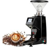 HTDRE Electric Commercial Coffee Grinder with 19 Adjustable Settings - Flat Burr Grinding, Touch Control & Digital Display for Espresso and Home Use Black-1500ml