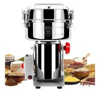 HTDRE Electric Grain Mill Grinder, High-Speed Stainless Steel for Efficient Powder Grinding in Kitchen Use