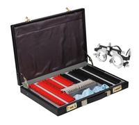 HTDRE Ensemble de Verres d'essai optiques pour l'optométrie, Comprenant Un étui en Aluminium et Une Monture d'essai ; équipement de Test Essentiel pour Les examens de la Vue Professionnels.