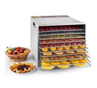 HTDRE Food Dehydrator Machine, Food Dehydrator, Comes with 4 Stainless Steel Trays, Adjustable Digital Temperature 40 * 90℃ and 15 Hours Timer, for Fruits, Vegetables, Meat