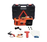 HTDRE Kit de cric électrique pour Camion/Voiture 5 tonnes avec Pompe hydraulique Gonflable, clé électrique, Appareil de Levage, Pompe à air et cric agricole (cric Seul).