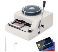 HTDRE Machine à gaufrer pour la Fabrication de Cartes, marquage réglable avec 72 caractères, Convient au PVC et à l'alliage d'aluminium, caractéristiques d'intervalles de 1/7 Pouce et 1/10 Pouce