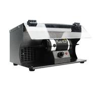 HTDRE Machine à polir Les Bijoux, 200 W, avec éclairage et collecteur de poussière, Outil de Polissage et de lustrage de Table pour Bijoux