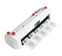 HTDRE Machine de découpe de Cartes de Visite électrique, Machine à Relier Automatique, Coupe-Papier de Bureau 300 g, Coupe-Cartes Automatique, pour Cartes de Visite/Invitation/adhésion/Mots de Passe