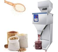 HTDRE Machine de Remplissage Automatique de Poudre, Distributeur en Acier Inoxydable pour Le Conditionnement de céréales, de thé et de Farine, 10-999 g / 10-1500 g, 15-20 sachets par Minute