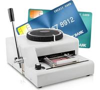 HTDRE Machine Manuelle de gaufrage de Cartes, Machine de Codage de plaques d'identification pour Chiens, Machine de marquage de métaux à 72 Codes pour Lettres/Chiffres en Relief