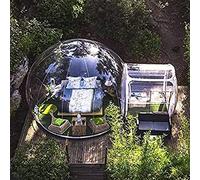 HTDRE Maison Gonflable à Bulles, Tente d'extérieur Transparente de 3 m de diamètre, 2 Personnes, étanche, 4 Saisons