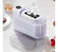 HTDRE Mini-Eiswürfelmaschine - Tragbarer Eiswürfelbereiter mit Zwei Leistungsmodi, produziert 8 Eiswürfel in 10 Minuten, energiesparend, automatische Eisbox für Zuhause, Büro und Camping