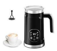 HTDRE Mousseur à Lait électrique avec Chauffe-Lait, 300 ML, mousseur Automatique, écran Tactile numérique et température réglable pour Cappuccino, Latte et Chocolat Chaud.