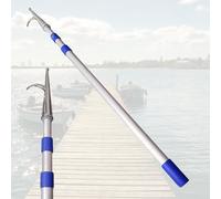 HTDRE Perche de poussée Robuste pour Bateaux - Crochet Flottant télescopique en Aluminium pour Pousser et Tirer dans Toutes Les Conditions d'eau