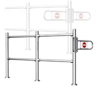 HTDRE Porte de sécurité métallique à Ressort à entrée Unique pour Caisse de supermarché, Porte battante Double à Fermeture Automatique pour bibliothèque et entrepôt (Argent, 200 x 100 cm, 6,3 cm/LB)