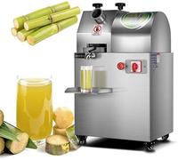 HTDRE Presse-Sucre à Canne à Sucre, Machine électrique Commerciale pour la Fabrication de jus de Canne à Sucre, Presse-Sucre à Mastication Lente de 750 W, pour Les magasins de Fruits et légumes