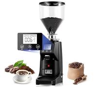 HTDRE Professional Electric Burr Coffee Grinder with Digital Display - Commercial Espresso Maker with 19 Adjustable Grind Settings for Perfect Coffee 500ml-Black