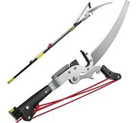 HTDRE Scie à Perche télescopique et sécateur 2 en 1, Outil de Jardinage avec poignée en Aluminium, Plusieurs Tailles de 3,5 à 5,5 mètres (5,5 m)