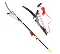 HTDRE Scie d'élagage sur Perche, scie d'élagage rétractable, Taille-Arbres, système à 4 poulies, poignée télescopique en Aluminium, Outil de Jardin, Plusieurs Tailles, Lot de 1 (5,5 m)