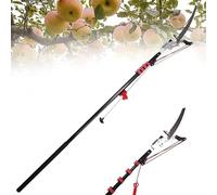 HTDRE Scie d'élagage sur Perche, scie télescopique 2 en 1 et sécateur Extensible pour Arbres de 18 ou 24 Pieds (18 Pieds)