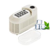 HTDRE Tragbarer Eiswürfelbereiter für Die Arbeitsplatte, 8 Eiswürfel in 10 Minuten, kompakter Mini-Eiswürfelbereiter für Zuhause/Camping/Büro/Bar/Party/Auto mit 12-V-Gleichstromadapter