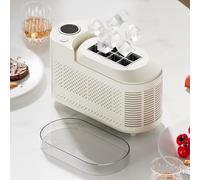 HTDRE Tragbarer Mini-Eiswürfelbereiter - Tischgerät für klare Eiswürfel, fertig in 10 Minuten, geräuscharm, energieeffizient, Leicht zu reinigen, Ideal für Partys und Die Küche