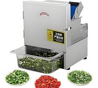 HTDRE Trancheuse à oignons Verts Professionnelle 300 kg/h, Coupe-légumes électrique 200 W, Hachoir à oignons Nouveaux, Robot culinaire et Hachoir, épaisseur de Coupe 1,3-35 mm, 700 TR/Min