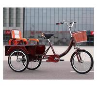 HTDRE Tricycle Cargo Adulte à Trois Roues - Vélo Cruiser Confortable avec siège Passager Pliable - Idéal pour Les Sorties Shopping - Facile à Installer