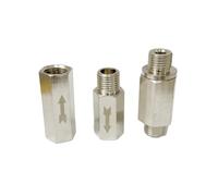 HTEJFUXQE 1pc 1/4" BSP Female-Female Thread Brass Air Pneumatic One Way Check Valve Non-Return Valve Pipe Fitting